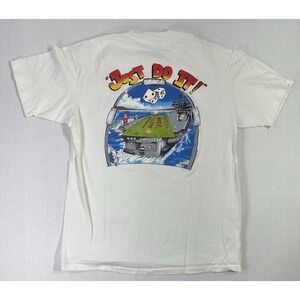 Vintage 1990 Hook '90 USS Las Vegas Navy Just Do It T-Shirt White Size XL USA